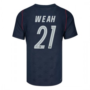 Yhdysvallat Timothy Weah #21 Jalkapallovaatteet Vieraspaita MM-kisat 2026 Lyhythihainen